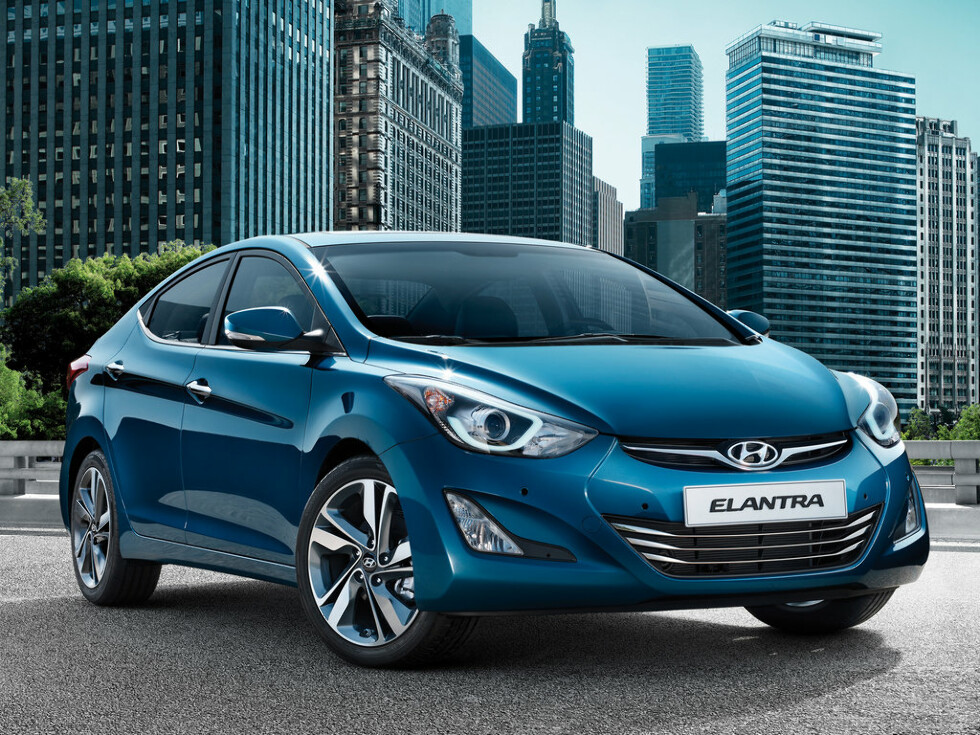 Коврики текстильные "Стандарт" для Hyundai Elantra V (седан / MD) 2013 - 2016, черные, 5шт.