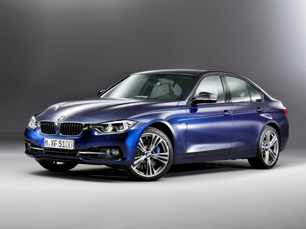 Коврики текстильные "Премиум+" для BMW 3-Series (седан / F30) 2015 - 2019, черные, 2шт.