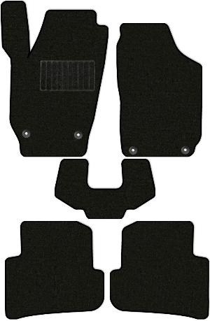 Коврики "Стандарт" в салон Skoda Fabia II (хэтчбек 5 дв / 5J2) 2007 - 2010, черные 5шт.