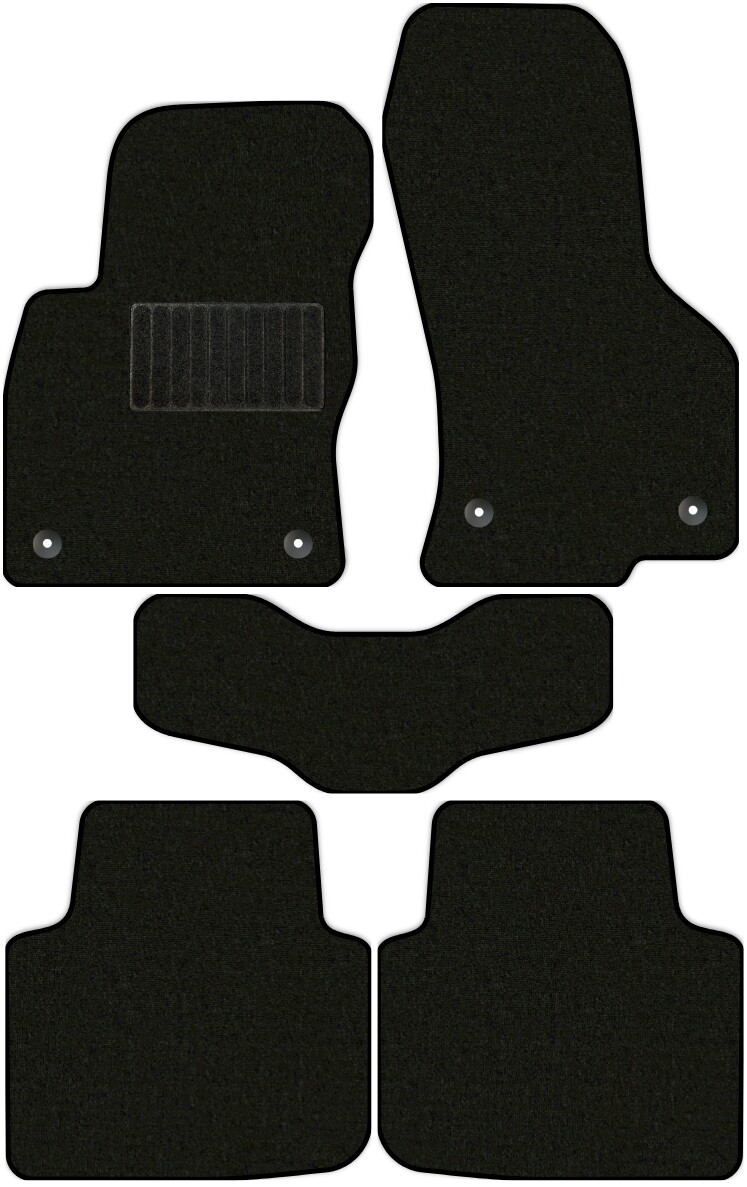 Коврики текстильные "Стандарт" для Skoda Superb III (универсал / 3V5) 2019 - Н.В., черные, 5шт.